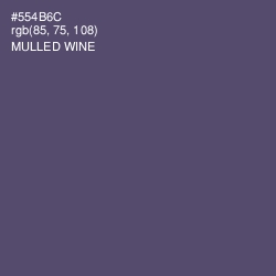 #554B6C - Mulled Wine Color Image